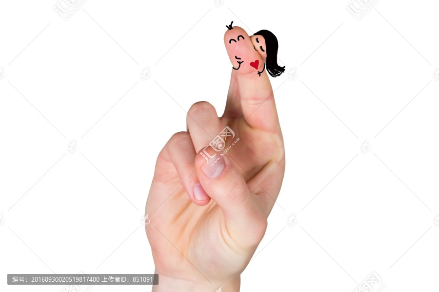 手指像一對交叉