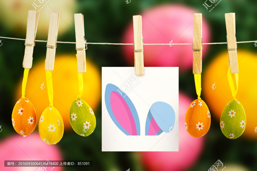 復(fù)活節(jié)兔子耳朵的復(fù)合形象