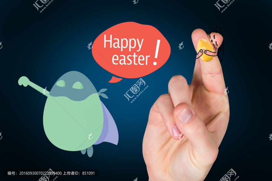 復(fù)合形象的手指復(fù)活節(jié)兔子