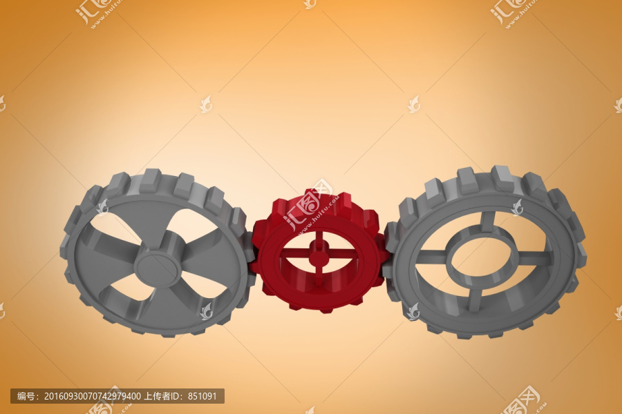 齿轮和轮子的复合图像