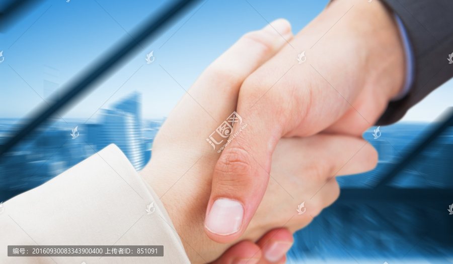商人握手的復(fù)合形象