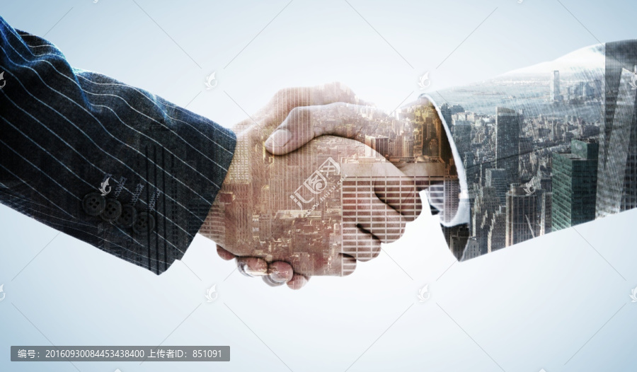 商人握手的復(fù)合形象
