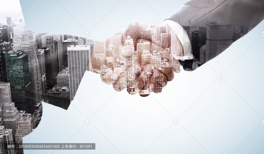 商人握手的復(fù)合形象