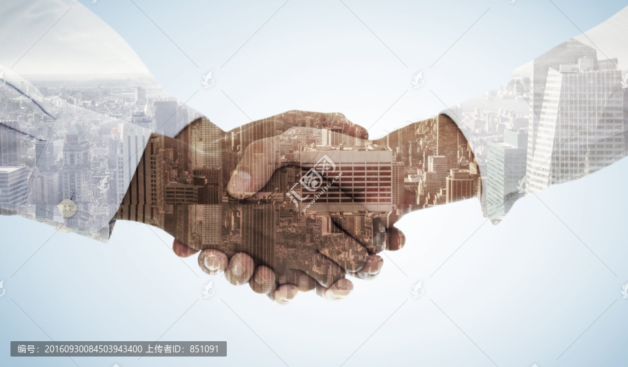 商人握手的復(fù)合形象