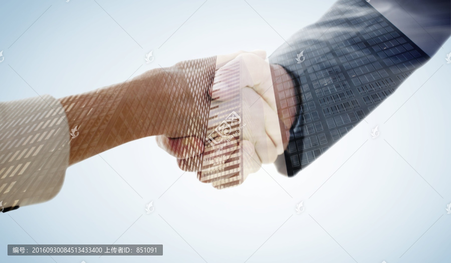 商人握手的復(fù)合形象