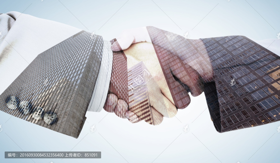 商人握手的復合形象