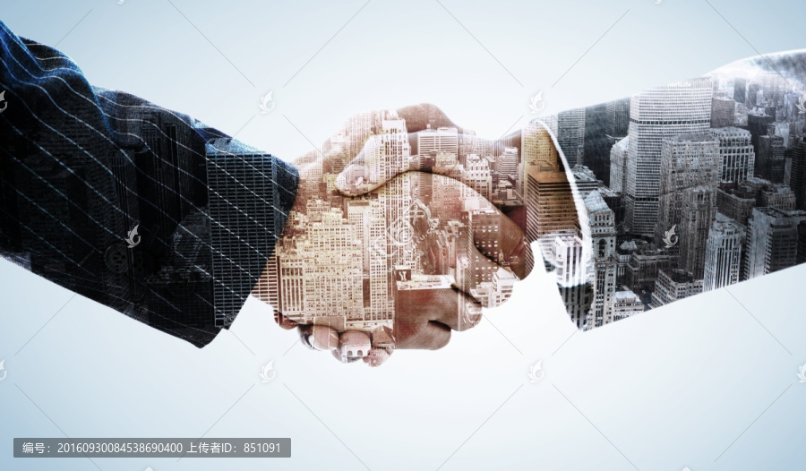 商人握手的復(fù)合形象
