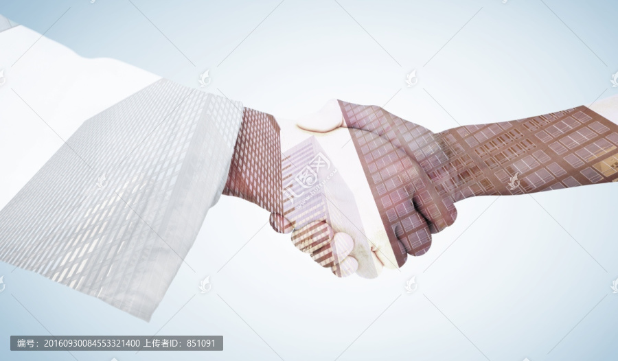 商人握手的復(fù)合形象