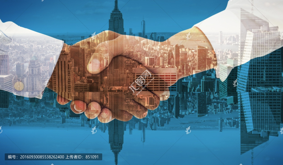 商人握手的復(fù)合形象