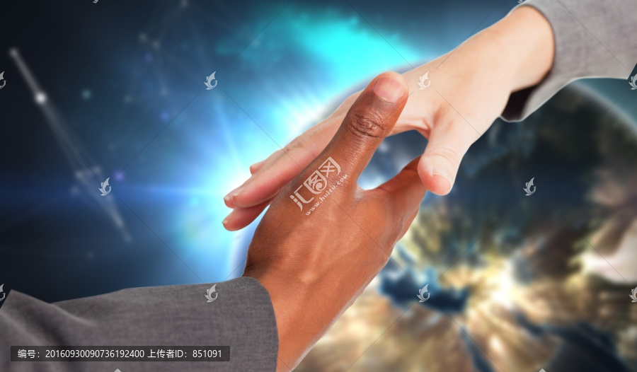 商人握手的復(fù)合形象