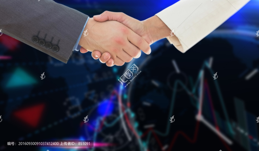 商人握手的復(fù)合形象
