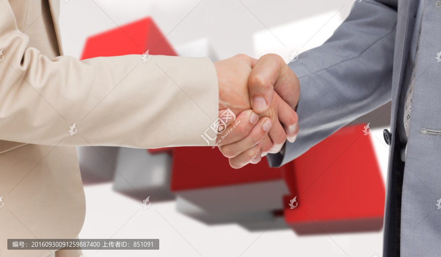 商人握手的復合形象