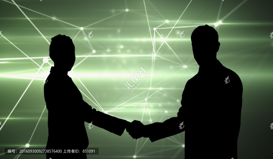 商人握手的復(fù)合形象