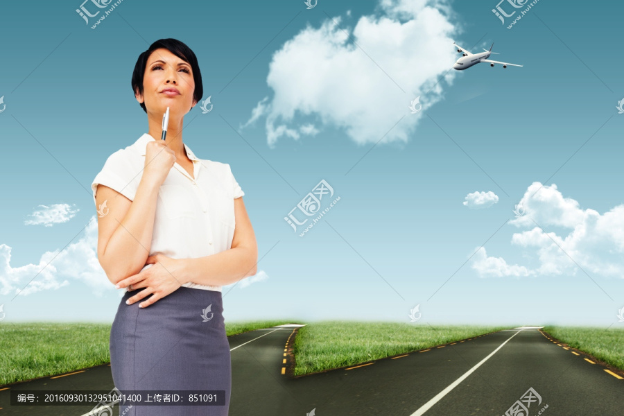 體貼的女商人復(fù)合圖像