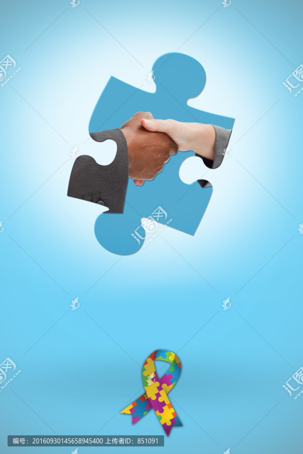 商人握手的復(fù)合形象