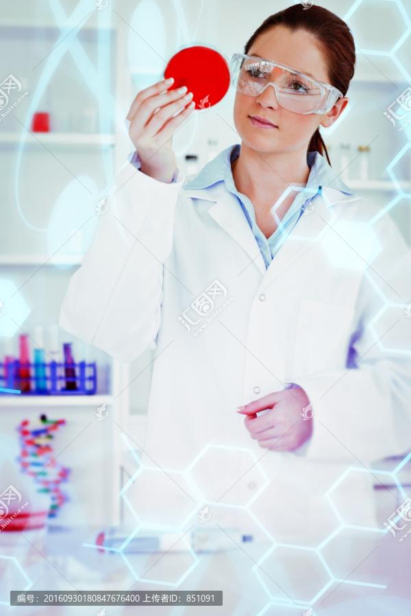 科學(xué)家做實驗的復(fù)合形象
