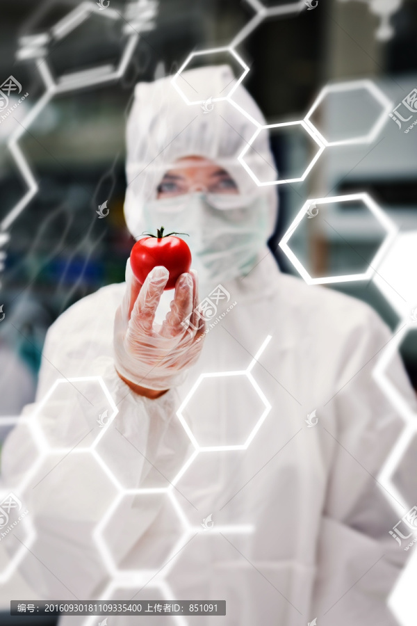 科學家做實驗的復合形象