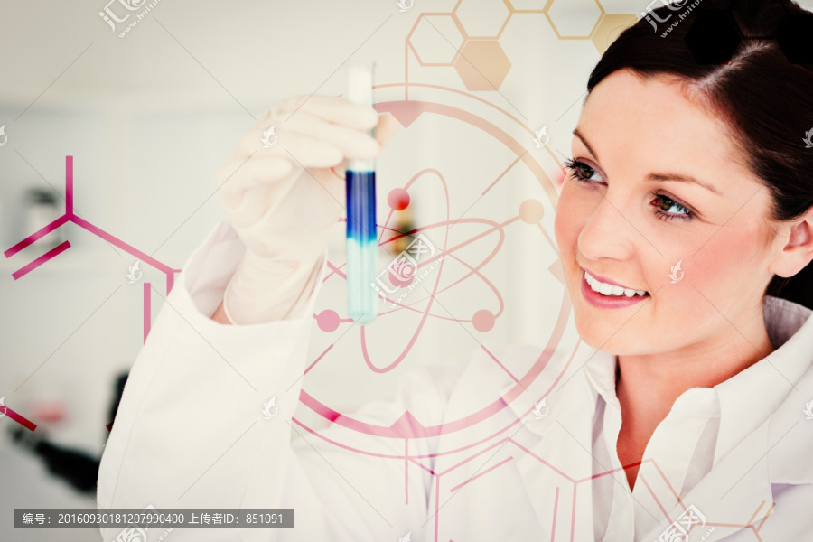 科學家做實驗的復合形象