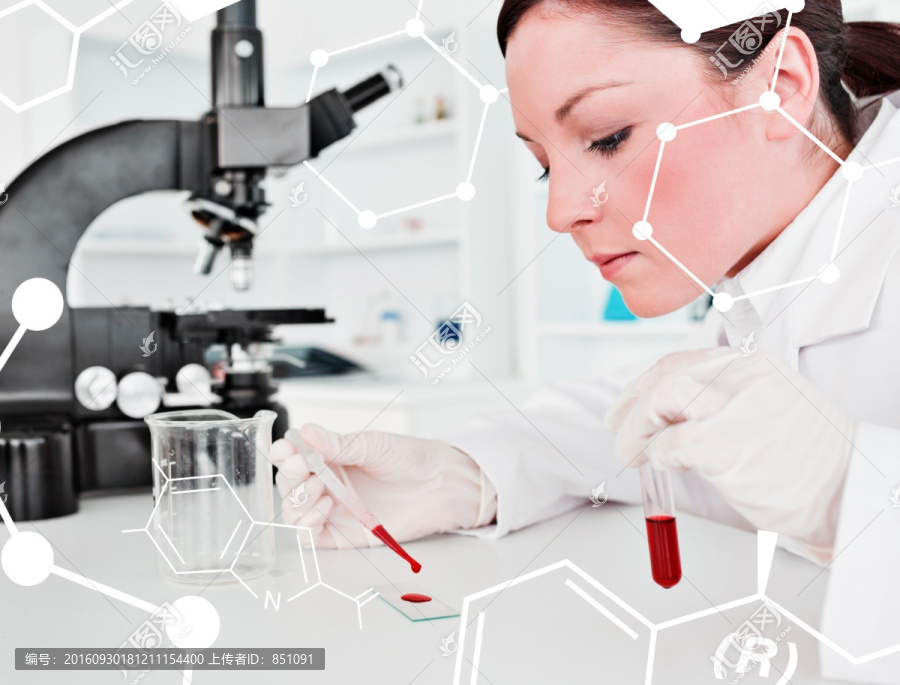 科學家做實驗的復合形象