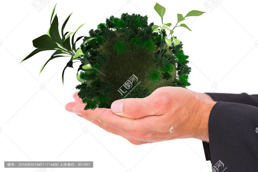 商人拿著他的手的復(fù)合形象
