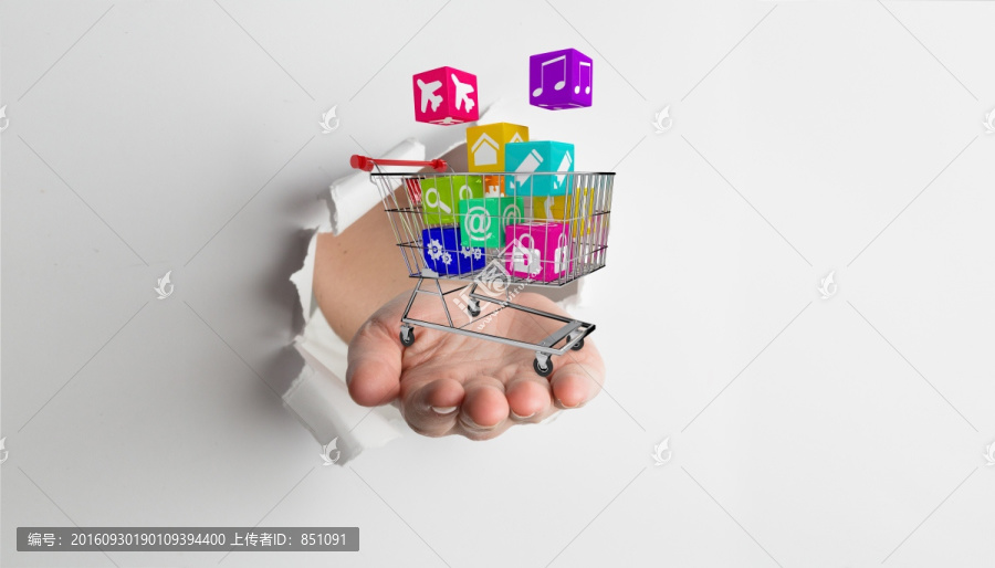 通過(guò)紙呈現(xiàn)的手的復(fù)合圖像