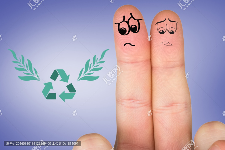 傷心手指的復(fù)合圖像