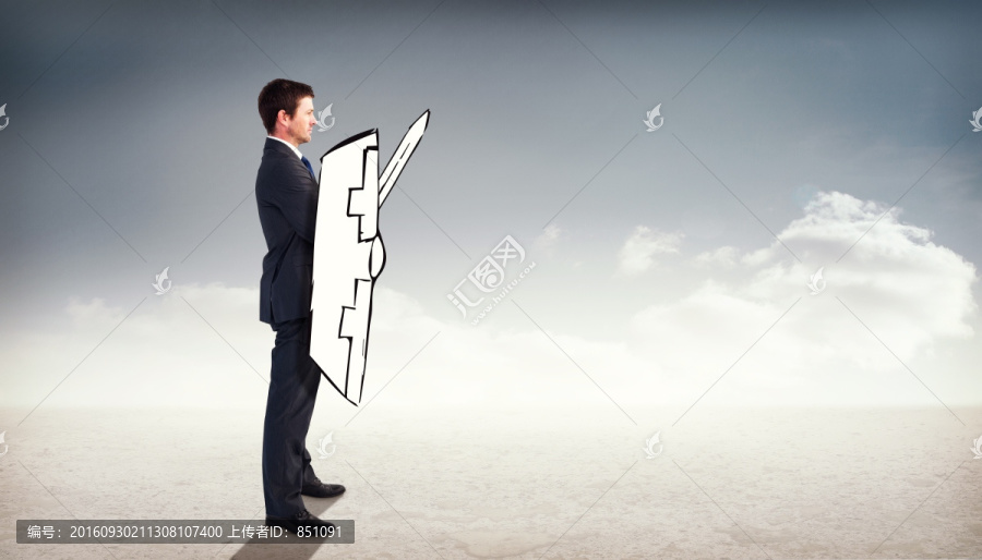 商業(yè)人士站立的復(fù)合形象