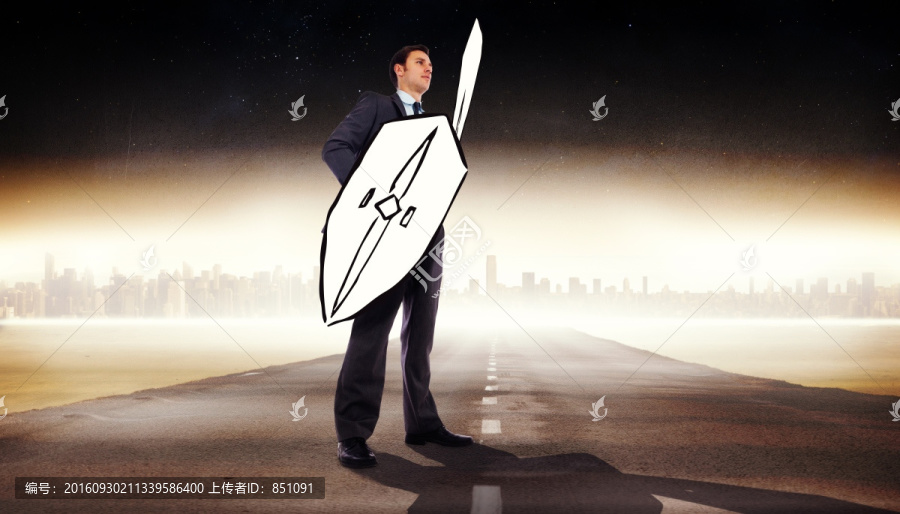 商業(yè)人士站立的復(fù)合形象