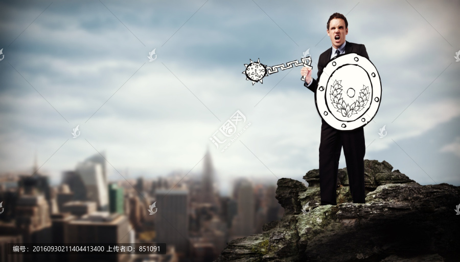 商業(yè)人士站立的復(fù)合形象