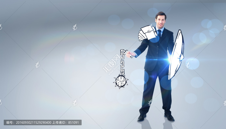 商業(yè)人士站立的復合形象
