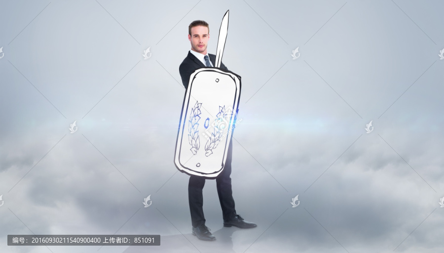 商業(yè)人士站立的復(fù)合形象