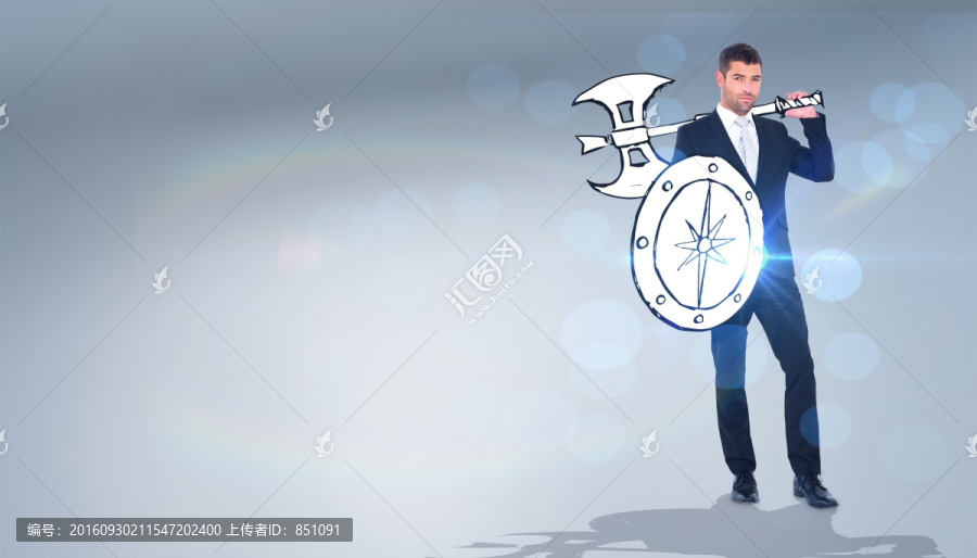 商業(yè)人士站立的復(fù)合形象