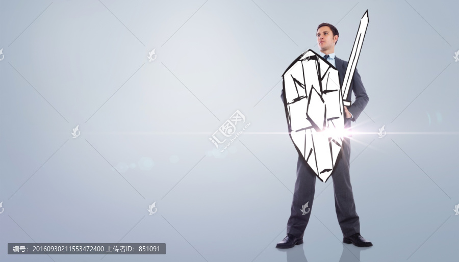 商業(yè)人士站立的復合形象