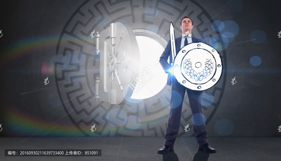商業(yè)人士站立的復(fù)合形象