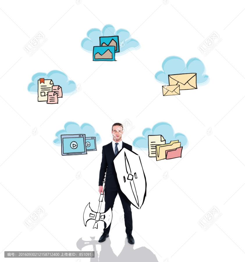 商業(yè)人士站立的復(fù)合形象