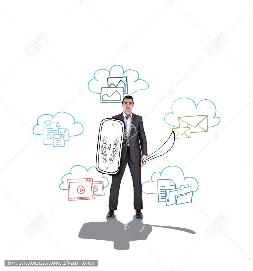 商業(yè)人士站立的復(fù)合形象