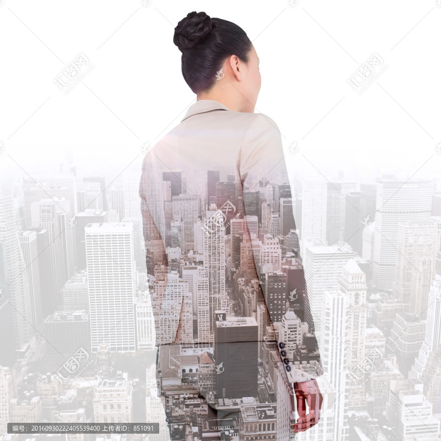 亞洲商人后背