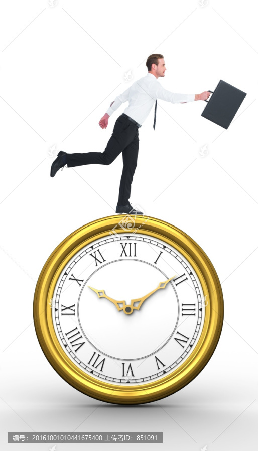 商人拎著公文包的復(fù)合形象
