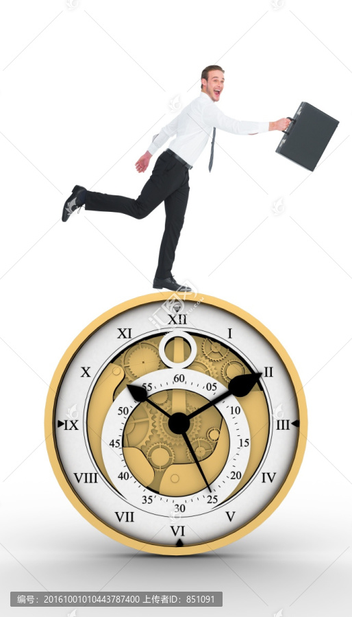 商人拎著公文包的復(fù)合形象