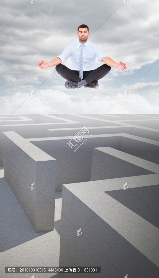 男人做瑜伽的復(fù)合形象