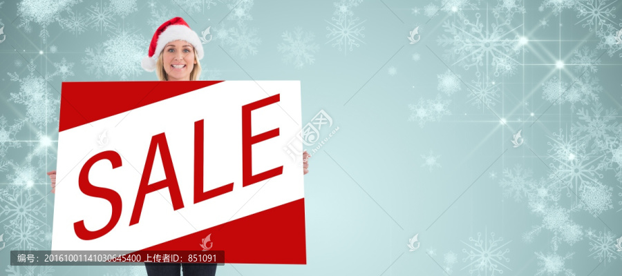節(jié)日金發(fā)美女展示海報(bào)