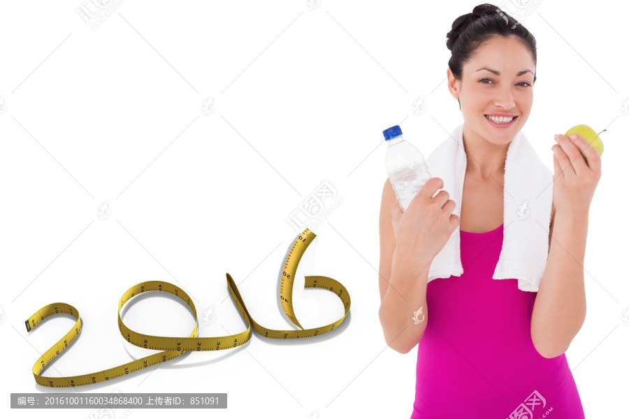 健康的女人微笑