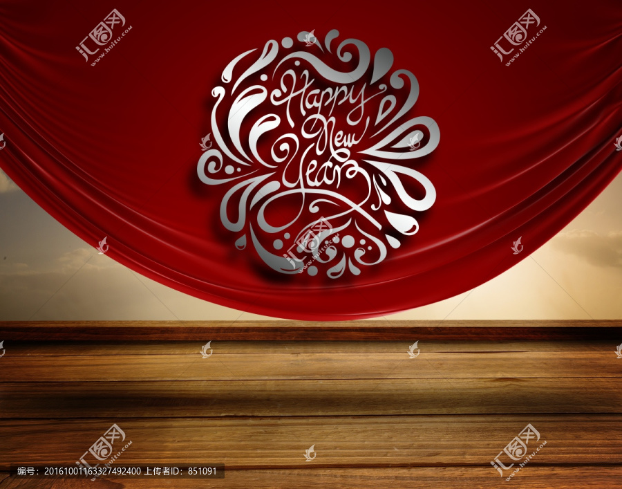 優(yōu)雅新年紅窗簾