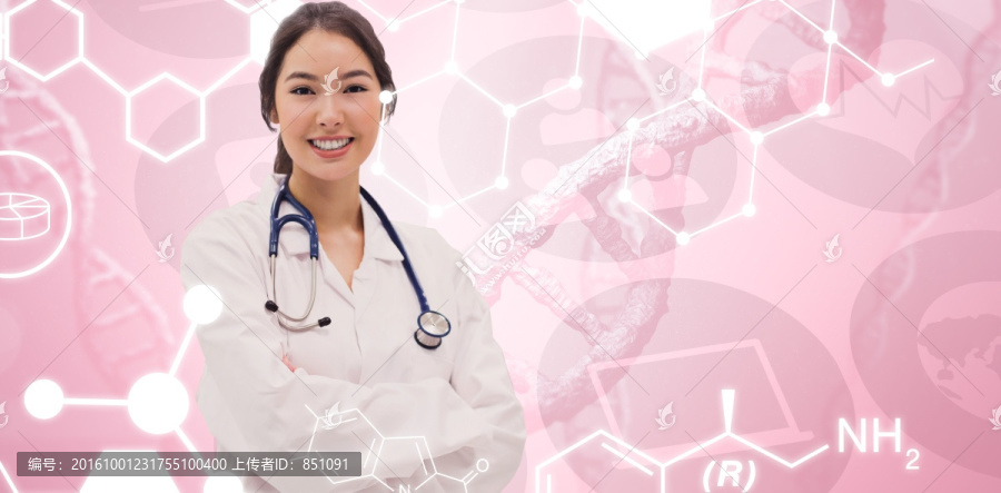 醫(yī)生微笑著的復合形象