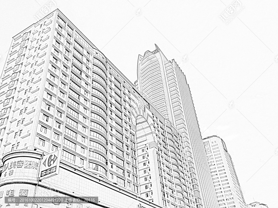 商業(yè)大廈素描