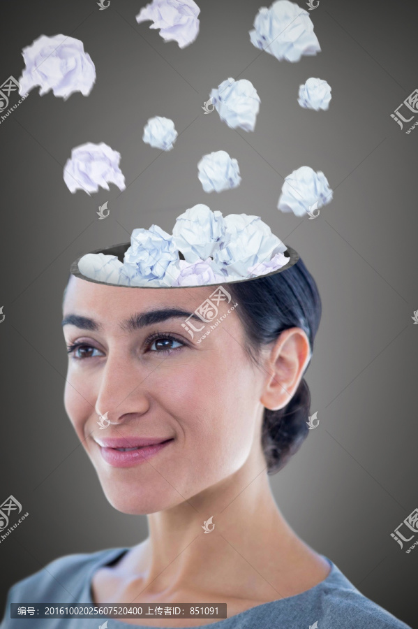 女商人思考的復合形象