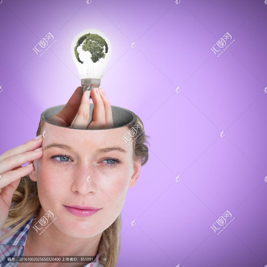 女商人思考的復合形象