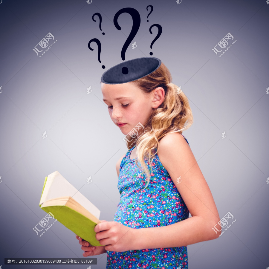 圖書館女孩閱讀書