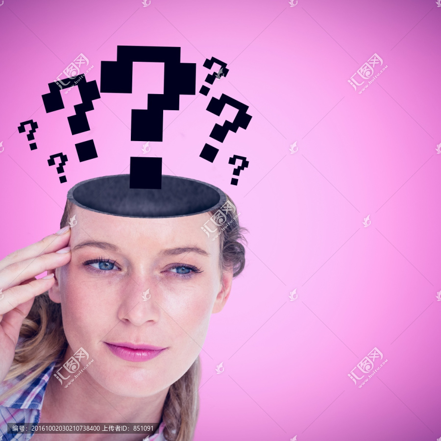 女商人思考的復(fù)合形象