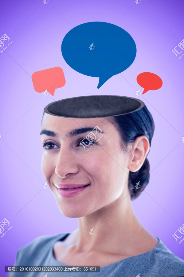 女人思考的復(fù)合形象